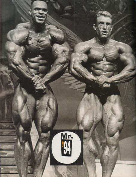 Дориан Ятс, Dorian Yates на турнире Мистер Олимпия 1994 вместе с Пол Диллет