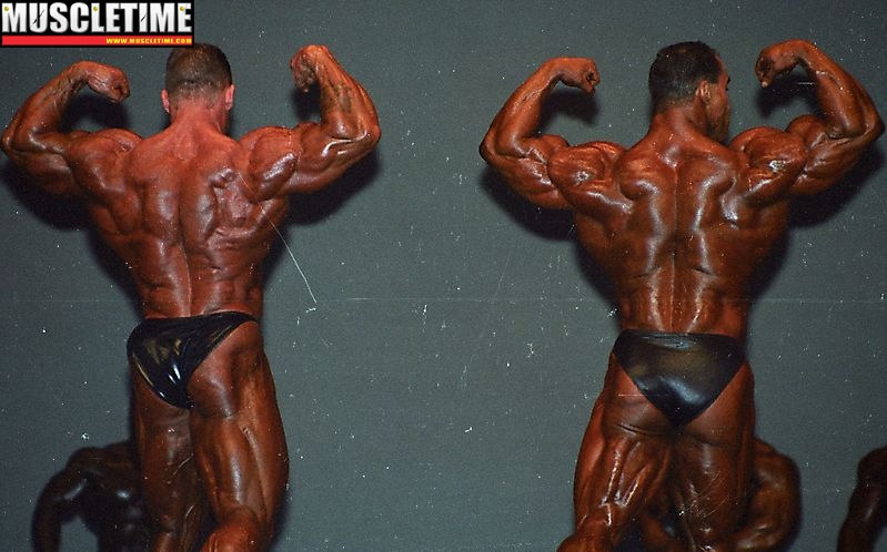 Дориан Ятс, Dorian Yates на турнире Мистер Олимпия 1996 вместе с Нассер Эль Сонбати