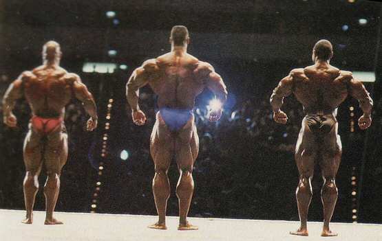 Шон Рэй, Shawn Ray на турнире Мистер Олимпия 1996 вместе с Пол Диллет, Флекс Уиллер
