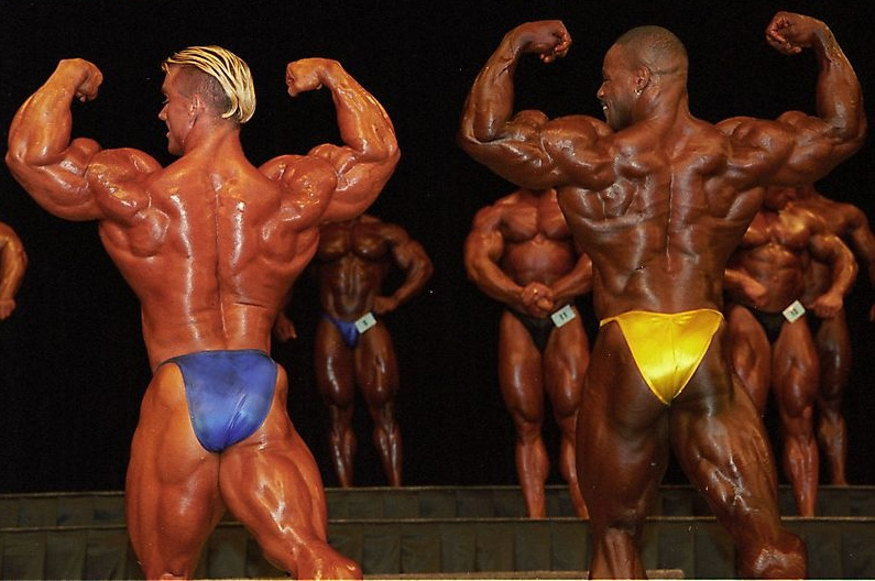 Ли Прист, Lee Priest на турнире Мистер Олимпия 1997 вместе с Крис Кормье
