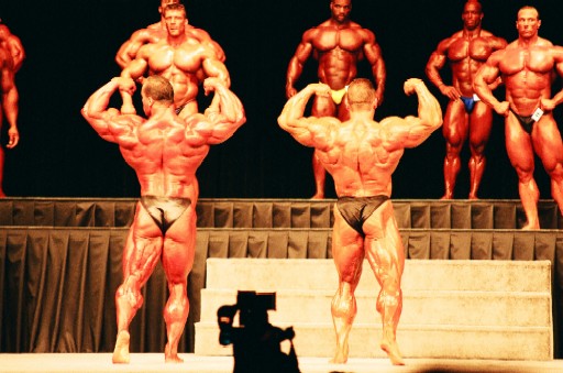 Дориан Ятс, Dorian Yates на турнире Мистер Олимпия 1997 вместе с Нассер Эль Сонбати