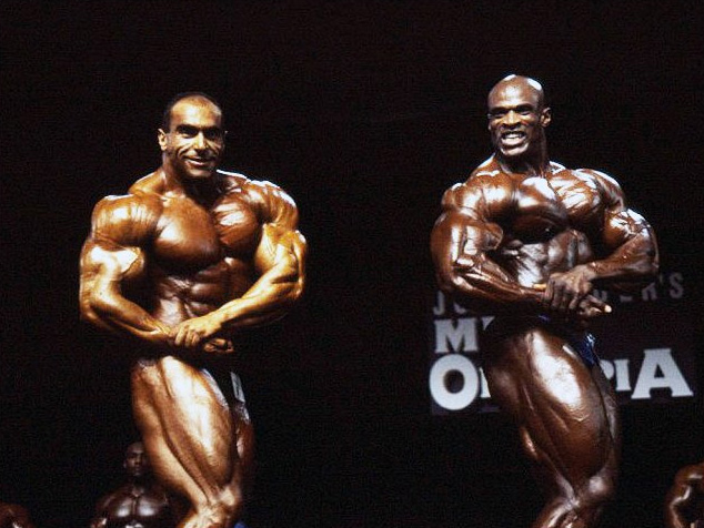 Ронни Колеман, Ronnie Coleman на турнире Мистер Олимпия 1998 вместе с Нассер Эль Сонбати