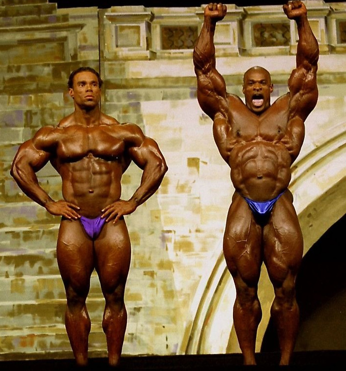 Кевин Леврон, Kevin Levrone на турнире Мистер Олимпия 2000 вместе с Ронни Колеман