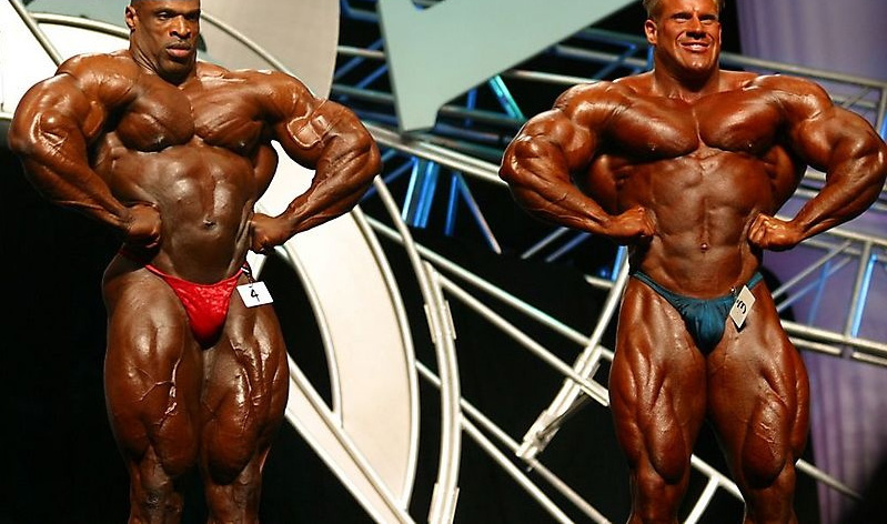 Ронни Колеман, Ronnie Coleman на турнире Мистер Олимпия 2003 вместе с Джей Катлер