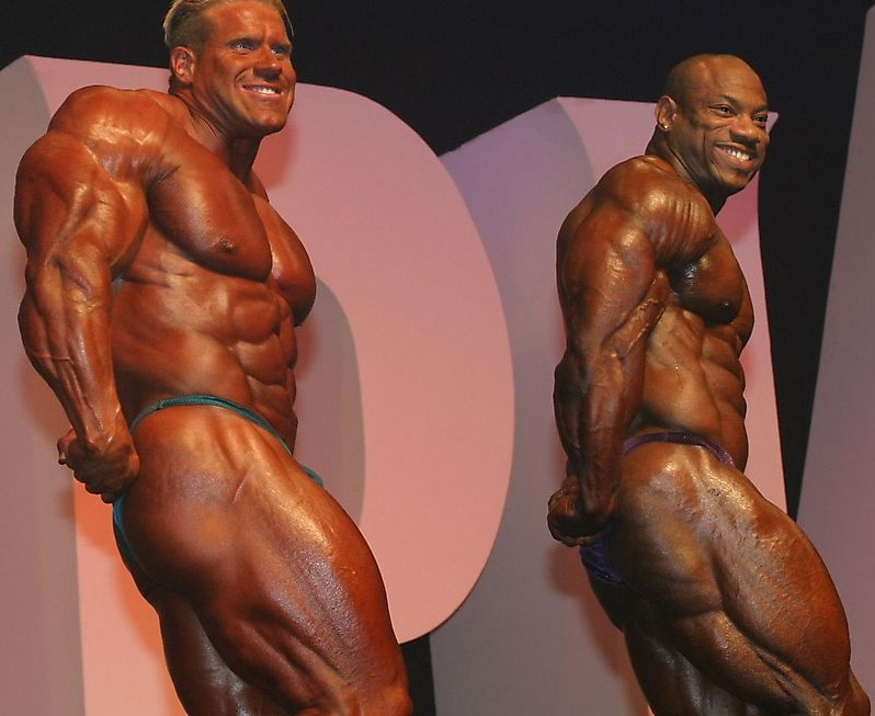 Декстер Джексон, Dexter Jackson на турнире Мистер Олимпия 2004 вместе с Джей Катлер