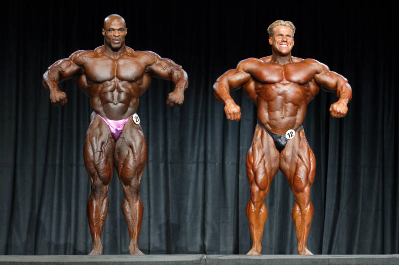 Джей Катлер, Jay Cutler на турнире Мистер Олимпия 2005 вместе с Ронни Колеман