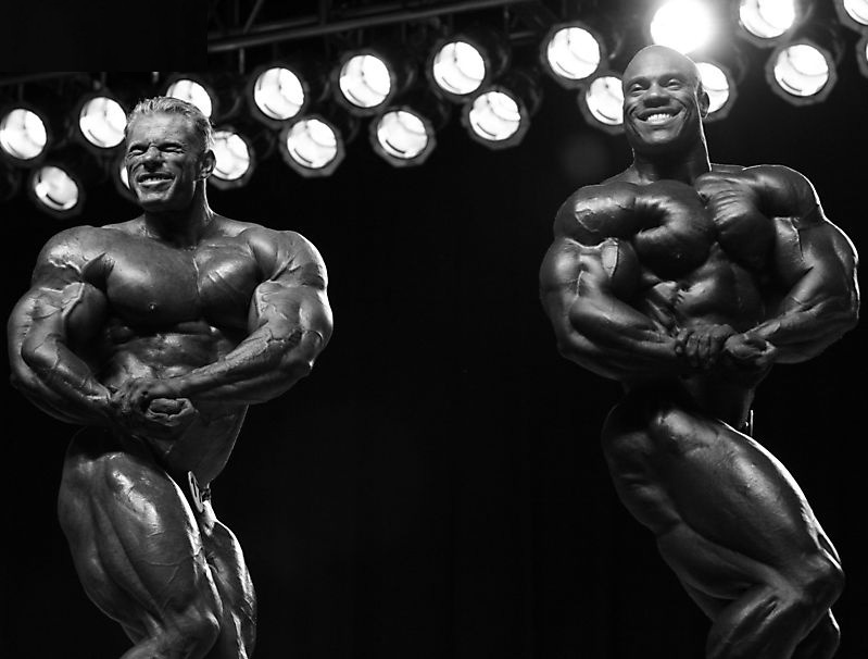 Фил Хит, Phil Heath на турнире Мистер Олимпия 2008 вместе с Деннис Вольф