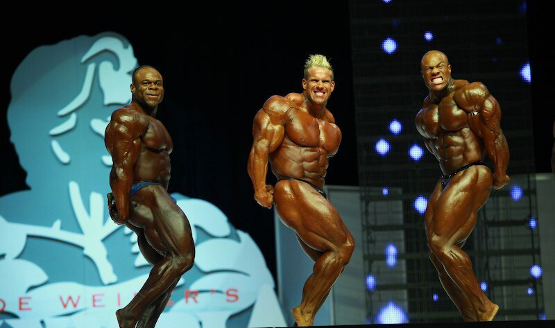 Фил Хит, Phil Heath на турнире Мистер Олимпия 2009 вместе с Кай Грин, Джей Катлер