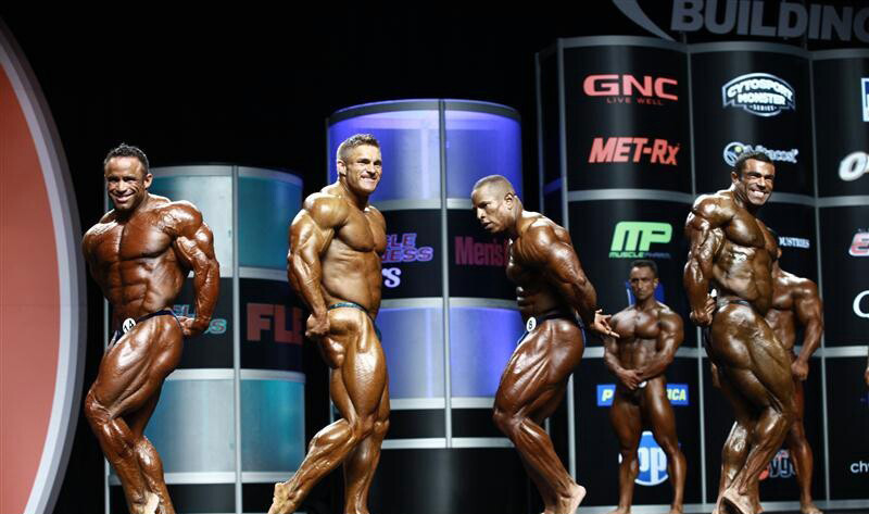 Джеймс Флекс Льюис, James Flex Lewis на турнире Мистер Олимпия 2012 вместе с Хосе Реймонд, Дэвид Хенри, Эдуардо Корреа