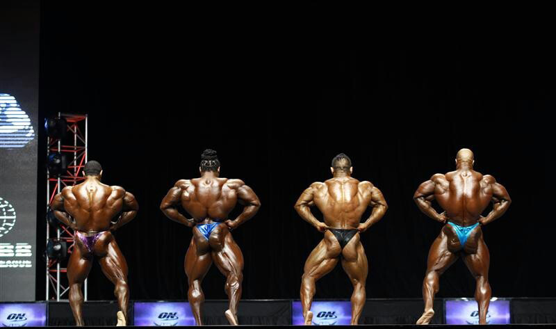 Хидетада Ямагиши, Hidetada Yamagishi на турнире Мистер Олимпия 2012 вместе с Ролли Винклаар, Кай Грин, Фил Хит