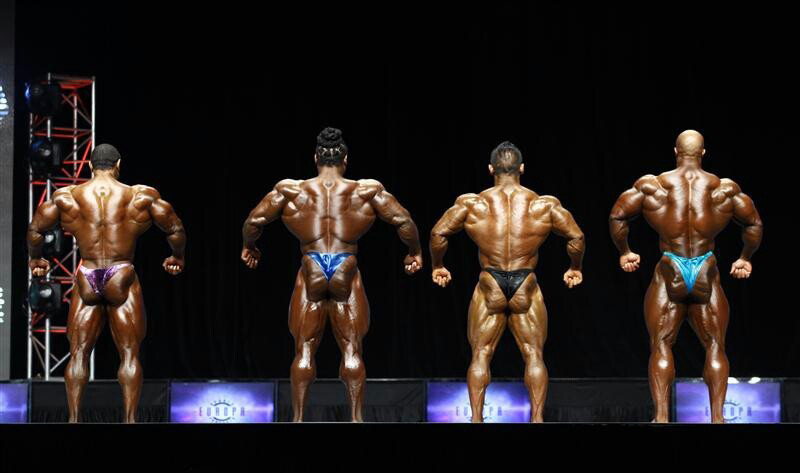 Хидетада Ямагиши, Hidetada Yamagishi на турнире Мистер Олимпия 2012 вместе с Ролли Винклаар, Кай Грин, Фил Хит