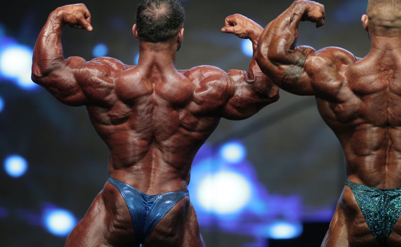 Джеймс Флекс Льюис, James Flex Lewis на турнире Мистер Олимпия 2014 вместе с Хосе Реймонд