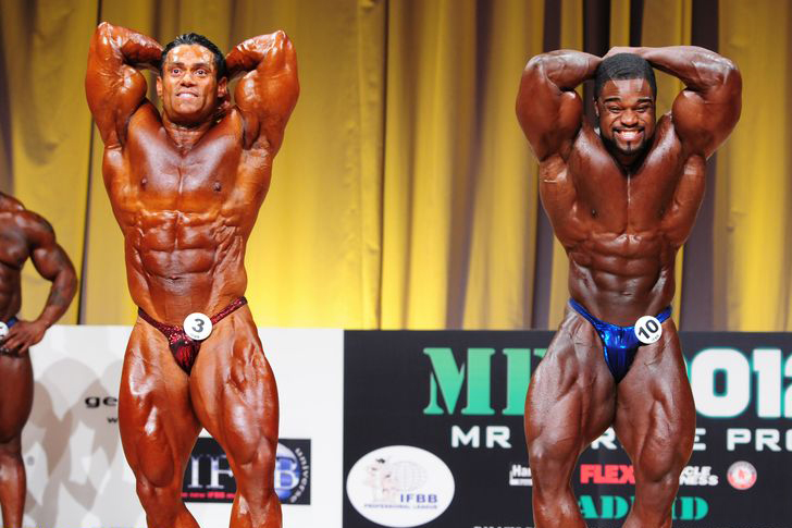 Брэндон Карри, Brandon Curry на турнире Мистер Европа Про 2012 вместе с Густаво Баделл