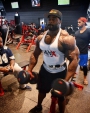 @brandon__curry is looking beastly leading up to the 2017 Mr. O. Shown here with his coaches @abdullah_84otb and @chriscormier2, training at Oxygen Gym, Kuwait.