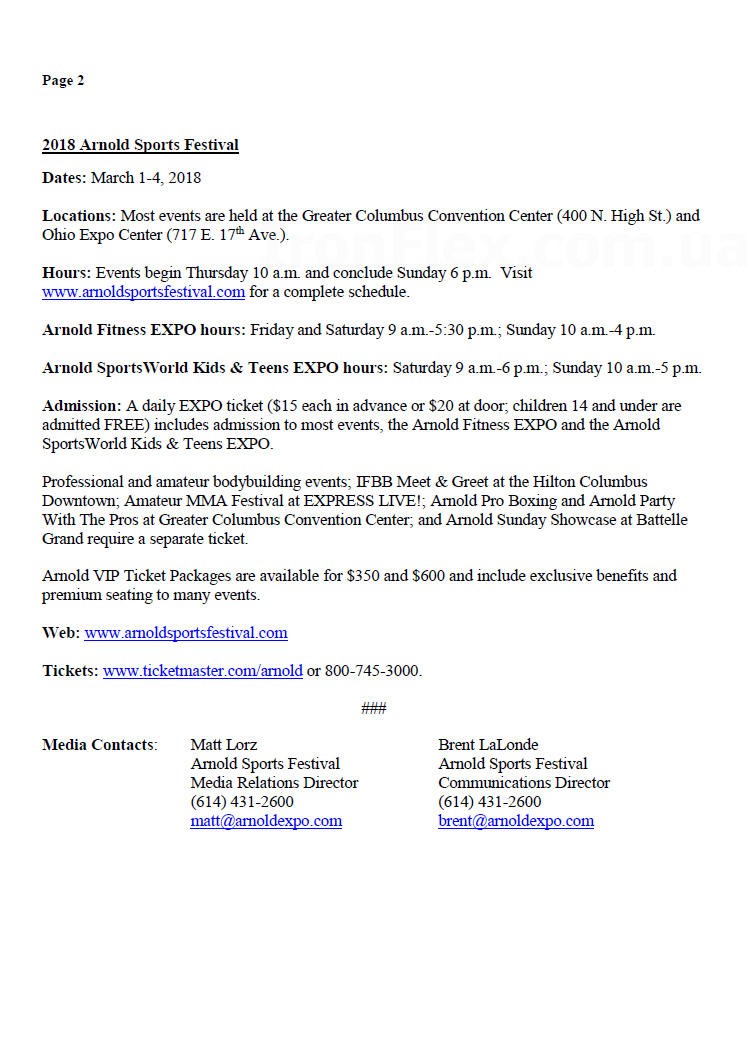 Arnold Classic USA 2018