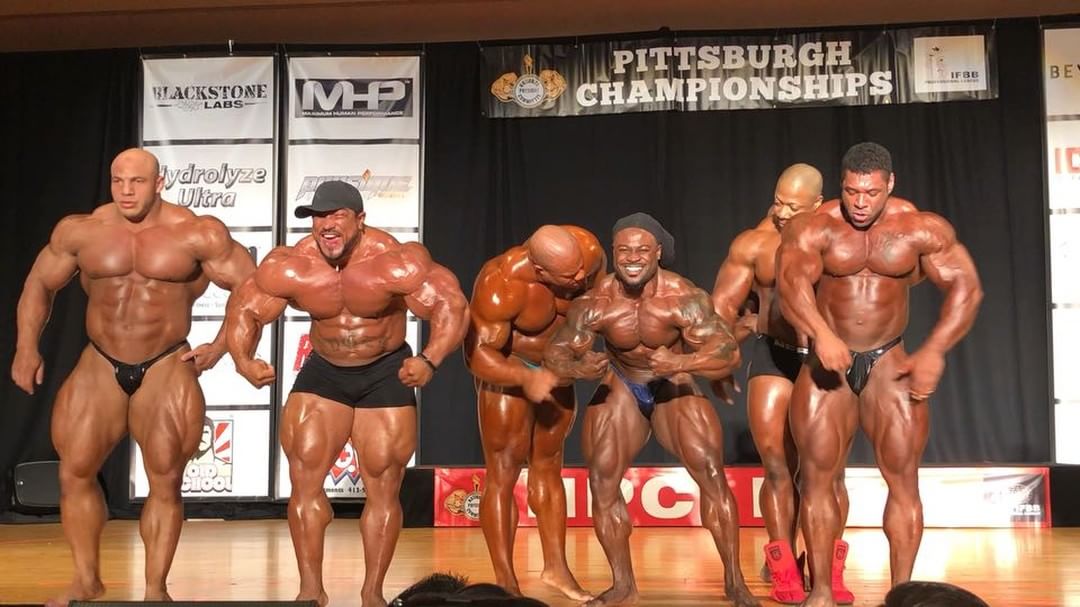 1. Phil Heath,  2. Mamdouh Big Ramy Elssbiay, 3. William Bonac, 4. Dexter Jackson, 5. Shawn Rhoden, 6. Roelly Winklaar, 7. Nathan Deasha