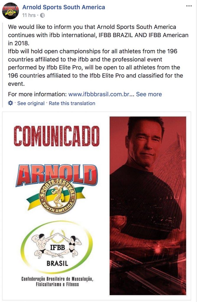 2018 Arnold Classic Brasil 