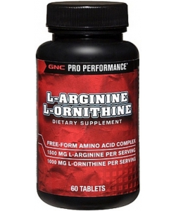 GNC L-Arginine L-Ornithine (60 таблеток, 60 порций)
