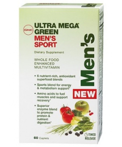 GNC Ultra Mega Green Men's Sport (60 капсул, 30 порций)