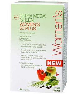 GNC Ultra Mega Green Women's 50 Plus (60 капсул, 30 порций)