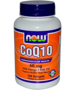 NOW Sports CoQ10 60 mg with Omega-3 Fish Oil (120 капсул)