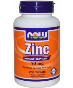 NOW Zinc 50 mg (250 таблеток, 250 порций)