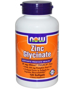 NOW Zinc Glycinate (120 капсул, 120 порций)