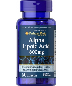 Puritan's Pride Alpha Lipoic Acid 600 mg (60 капсул, 60 порций)
