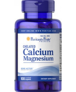 Puritan's Pride Calcium Magnesium Chelated (100 капсул, 100 порций)