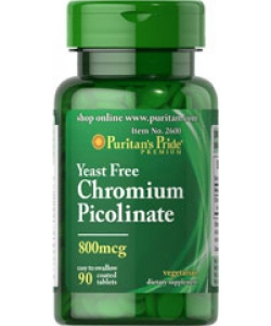 Puritan's Pride Chromium Picolinate 800 mcg (90 таблеток, 90 порций)