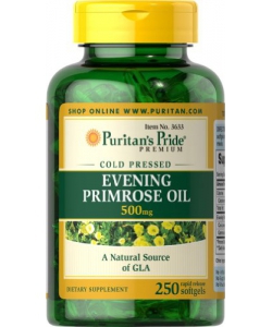 Puritan's Pride Evening Primrose Oil 500 mg (250 капсул, 250 порций)