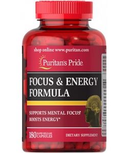 Puritan's Pride Focus & Energy Formula (180 капсул, 180 порций)