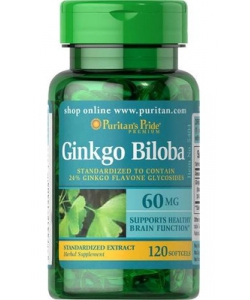 Puritan's Pride Ginkgo Biloba 60 mg (120 капсул)