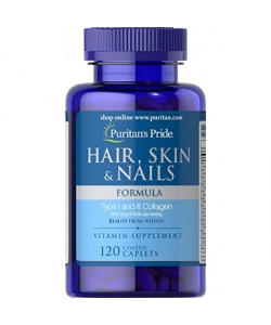 Puritans Pride Hair, Skin  Nails Formula (120 капсул, 40 порций)