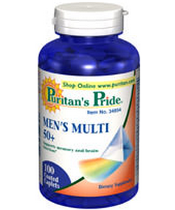 Puritan's Pride Men's Multi 50+ (100 капсул, 100 порций)