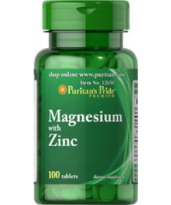 Puritan's Pride Pride Magnesium with Zinc (100 таблеток, 50 порций)