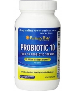 Puritan's Pride Probiotic 10 (120 капсул, 60 порций)