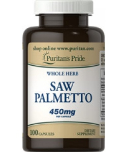 Puritan's Pride Whole Herb Saw Palmetto 450 mg (100 капсул, 50 порций)