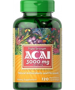 Puritan's Pride Triple Strength Acai 3000 mg (120 капсул, 60 порций)