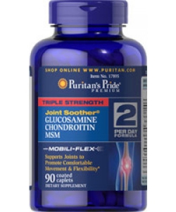 Puritan's Pride Triple Strength Glucosamine Chondroitin MSM (90 капсул, 45 порций)